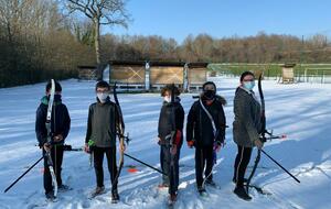 Le tir à l'arc sous la neige !