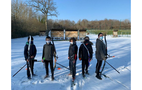Le tir à l'arc sous la neige !